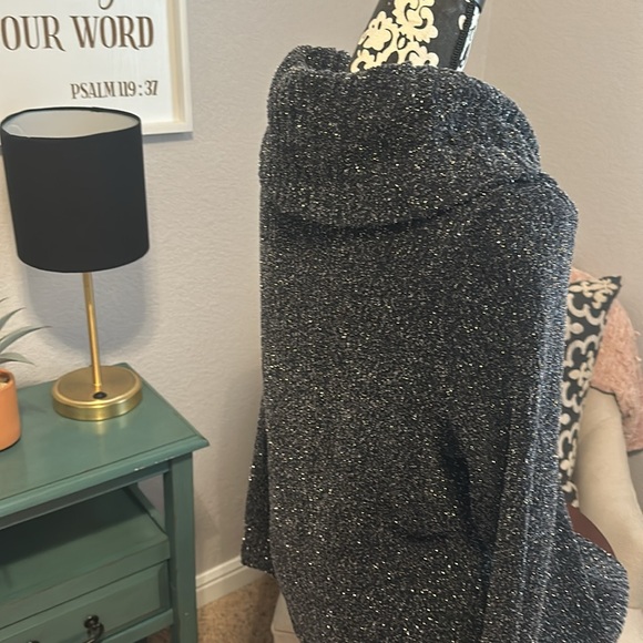 Black Sparkly Cowl Neck Sweater from White House Black Market - size LP - Picture 5 of 8